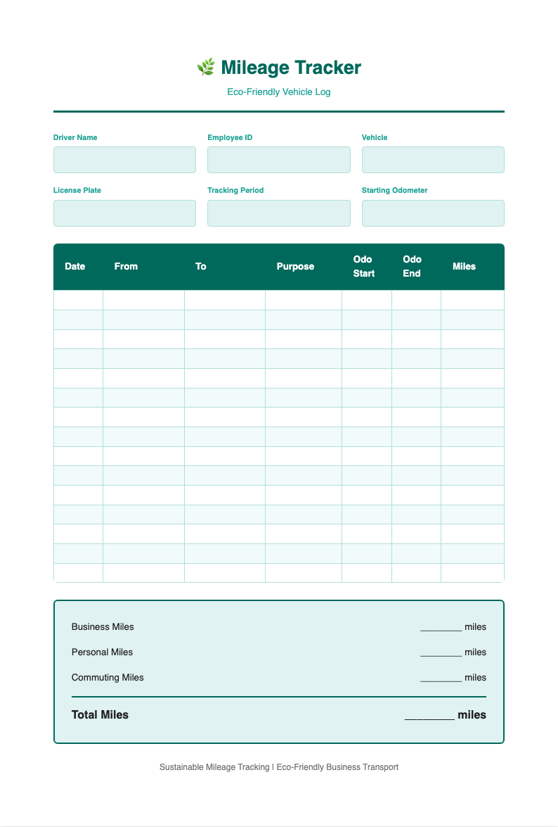 Mint fresh mileage tracker